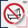 étiquettes adhésives norme iso 7010 interdiction d'utiliser ce dispositif dans une baignoire ou un réservoir rempli d'eau