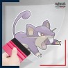 stickers sous film transfert Pokémon Rattata