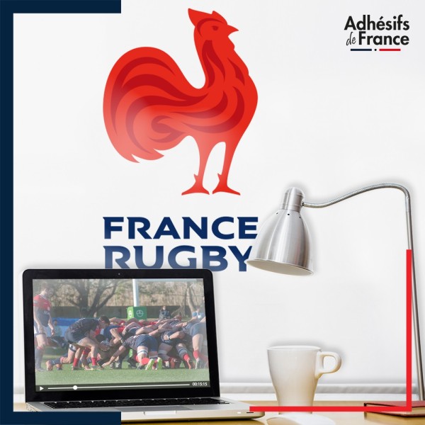 Adhésif grand format logo équipe du XV de France - France Rugby - Les Bleus