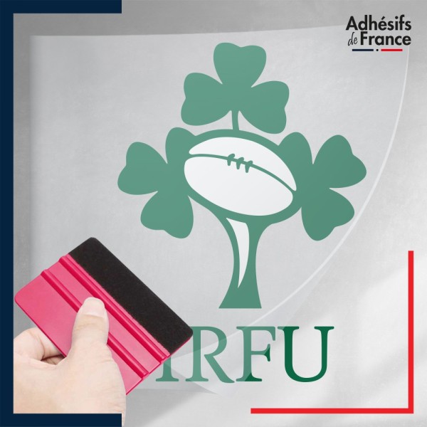 stickers sous film transfert logo équipe d'Irlande - IRFU - Shamrock (Le XV du Trèfle)