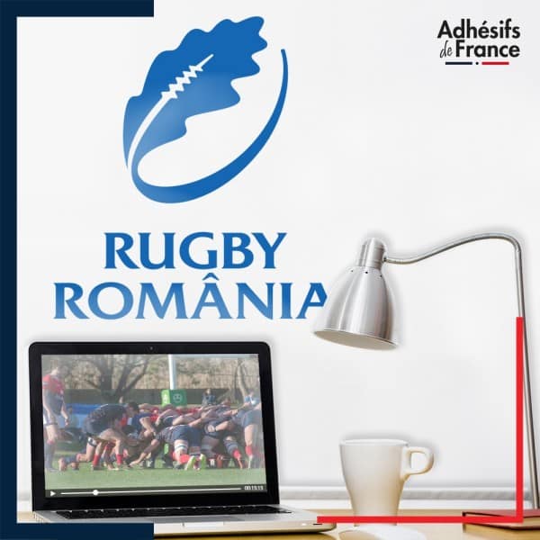 Adhésif grand format logo équipe de Roumanie - Rugby România - Stejar (Les Chênes)