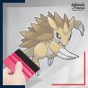 stickers sous film transfert Pokémon Sablaireau