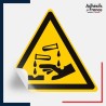 sticker autocollant norme iso 7010 danger substances corrosives