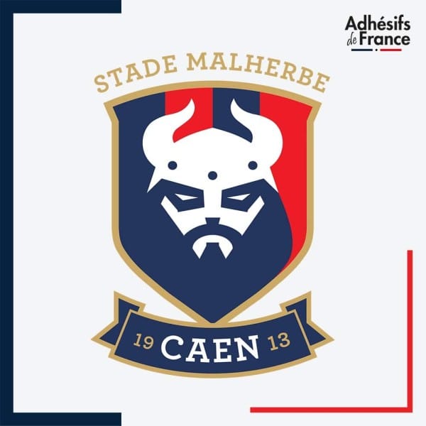 Adhésif autocollant club football Caen