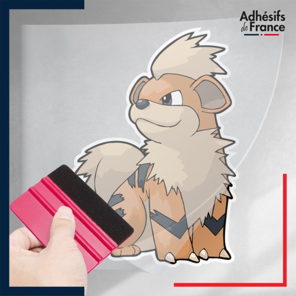 stickers sous film transfert Pokémon Caninos