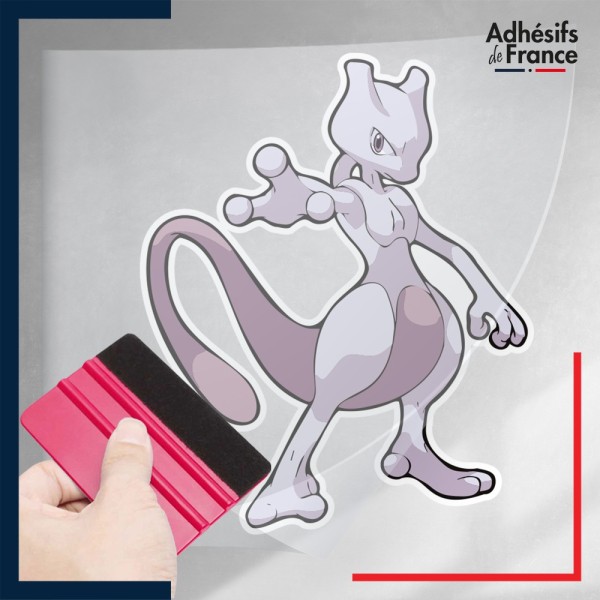 stickers sous film transfert Pokémon Mewtwo