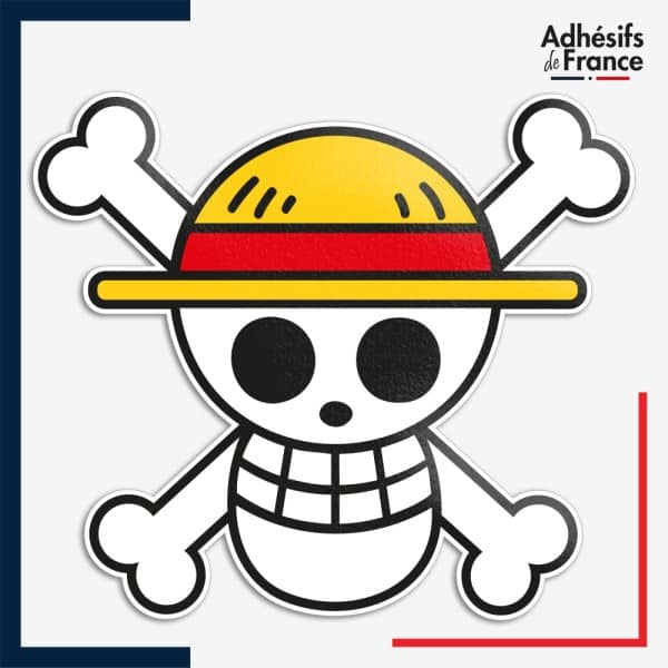 Sticker One Piece - logo drapeau de l'équipage du chapeau de paille