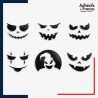 Sticker Visages Halloween