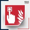 étiquettes adhésives norme iso 7010 Point d'alarme incendie
