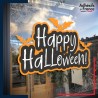 Sticker sur vitre Halloween Happy Halloween et chauves-souris