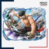 Sticker One Piece - Roronoa Zoro à 3 épées