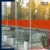 film adhésif transparent sur vitre ou fenêtre orange rouge