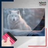 adhésif autocollant sous film transfert animaux Loup blanc