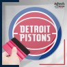 stickers sous film transfert blason basketball - Detroit Pistons