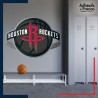 Adhésif grand format écusson basket - Houston Rockets