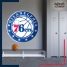 Adhésif grand format écusson basket - Philadelphia 76ers