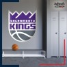 Adhésif grand format écusson basket - Sacramento Kings
