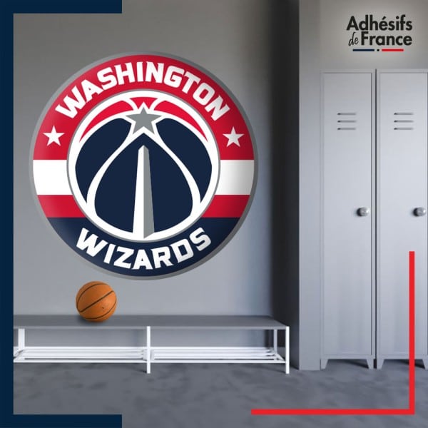 Adhésif grand format écusson basket - Washington Wizards